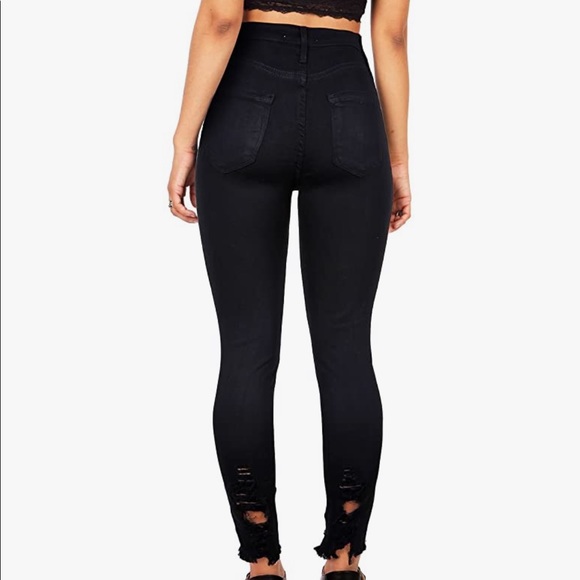 Distressed High Rise Jeans - Picture 2 of 4